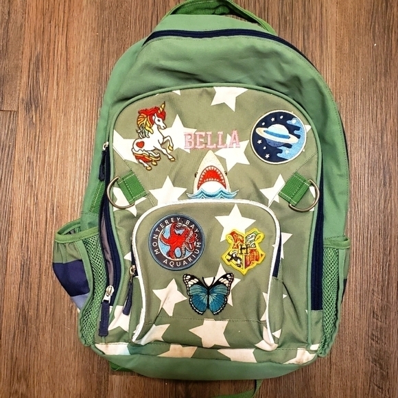 Pottery Barn Bookbag Tote Backpack with patches - Picture 1 of 10